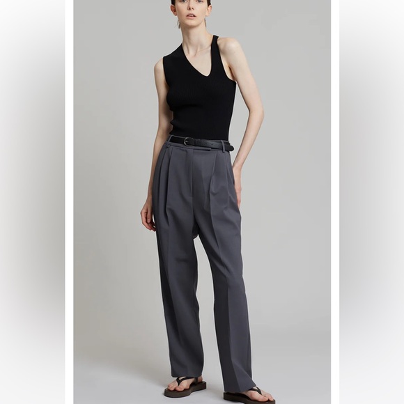 The Frankie Shop Pants - The Frankie Shop - BEA SUIT PANTS - CHARCOAL